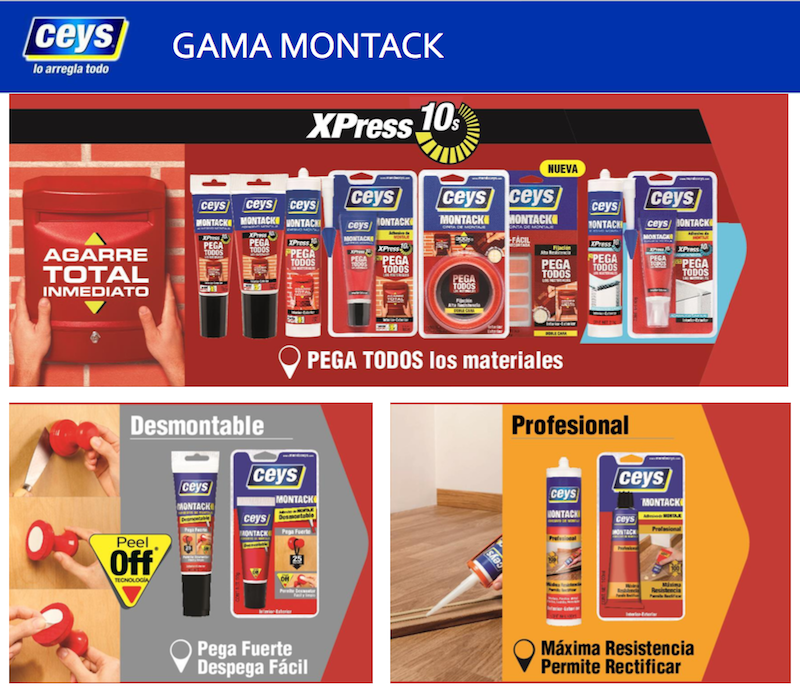 gama de productos Ceys Montack
