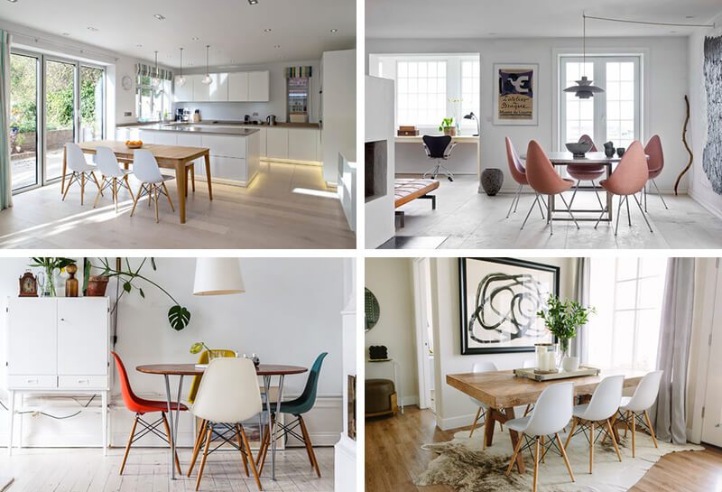 sillas de diseño Eames para comedores nórdicos